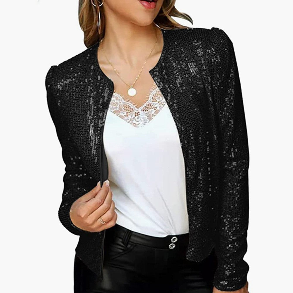 Damen Strickjacke mit Glitzereffekt – Heidi-Mode