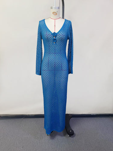 Damen Langes Abendkleid mit einzigartiger Blumenapplikation Heidi-Mode
