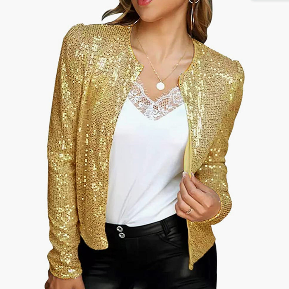Damen Strickjacke mit Glitzereffekt – Heidi-Mode