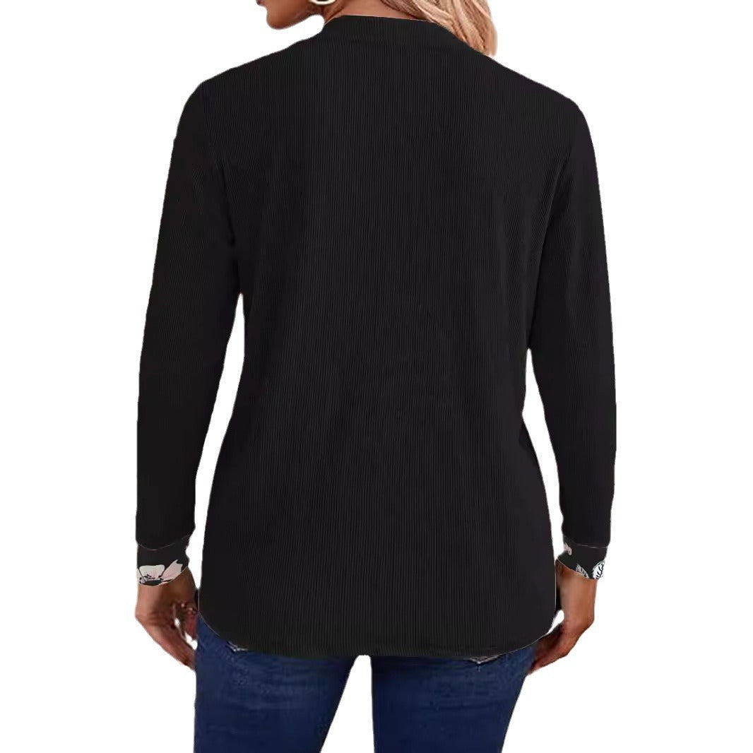 Damen Elegante und lässige Longjacke mit floralem Design Heidi-Mode