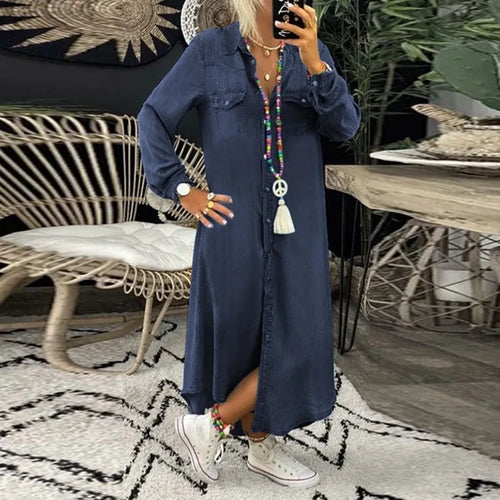 Denim jurk voor vrouwen