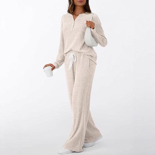 Damen Komfortabler Strickanzug mit lässigem Schnitt Heidi-Mode
