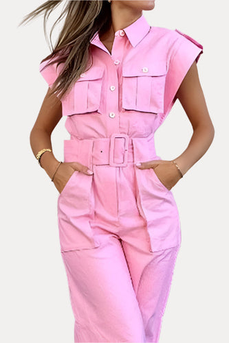 Heidi-Mode | Barbie Pink Schräger Schulter Overall