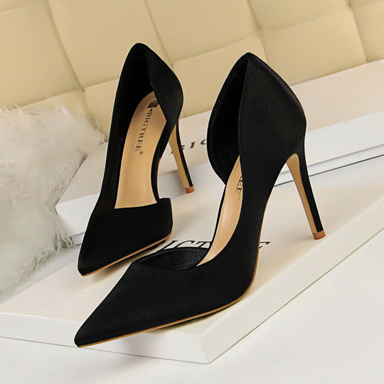 Damen Elegante Stiletto-Pumps mit offenem Absatz und spitzem Design Heidi-Mode