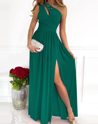 Heidi-Mode | Schulterfreier Sexy Hochtaillierter Eleganter Dress mit Schlitz