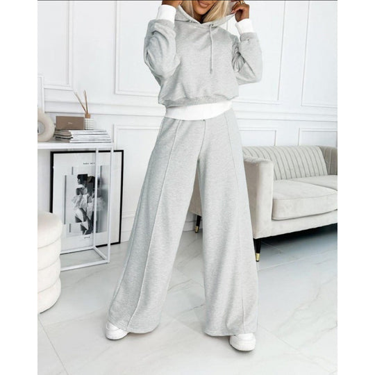 Damen Sportliches Lounge-Set mit weitem Schnitt und Kapuze Heidi-Mode