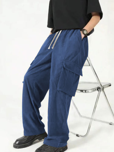 Herren Cargo-Hose mit praktischen Seitentaschen und elastischem Bund Heidi-Mode