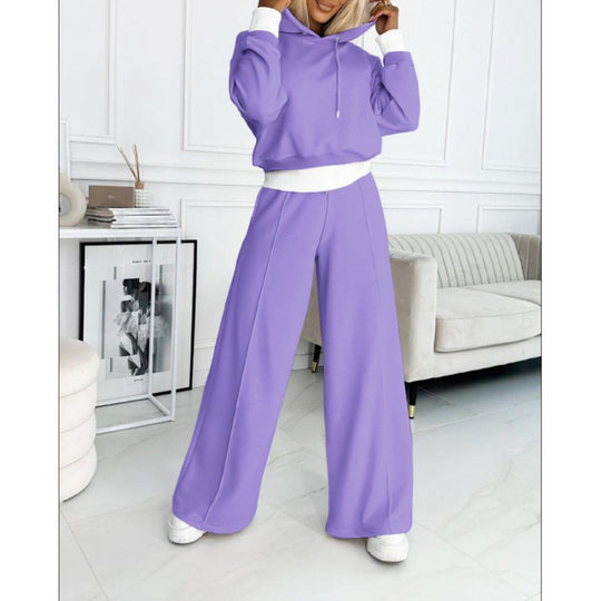 Damen Sportliches Lounge-Set mit weitem Schnitt und Kapuze Heidi-Mode