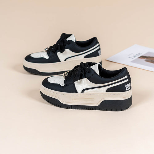 Damen Plateau Sneakers mit modischem Design und strapazierfähiger Sohle Heidi-Mode