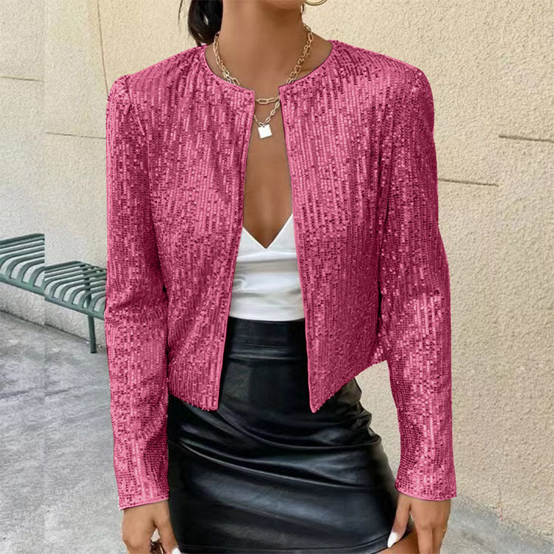 Damen Strickjacke mit Glitzereffekt – Heidi-Mode