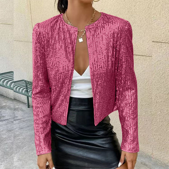Damen Strickjacke mit Glitzereffekt – Heidi-Mode