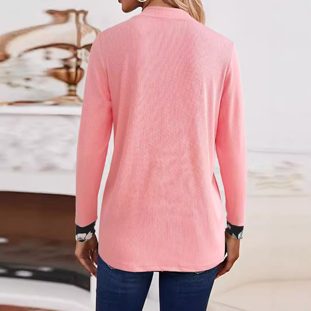 Damen Elegante und lässige Longjacke mit floralem Design Heidi-Mode