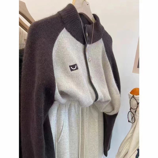 Damen Strickcardigan mit elegantem Kragen und Knopfdetails Heidi-Mode