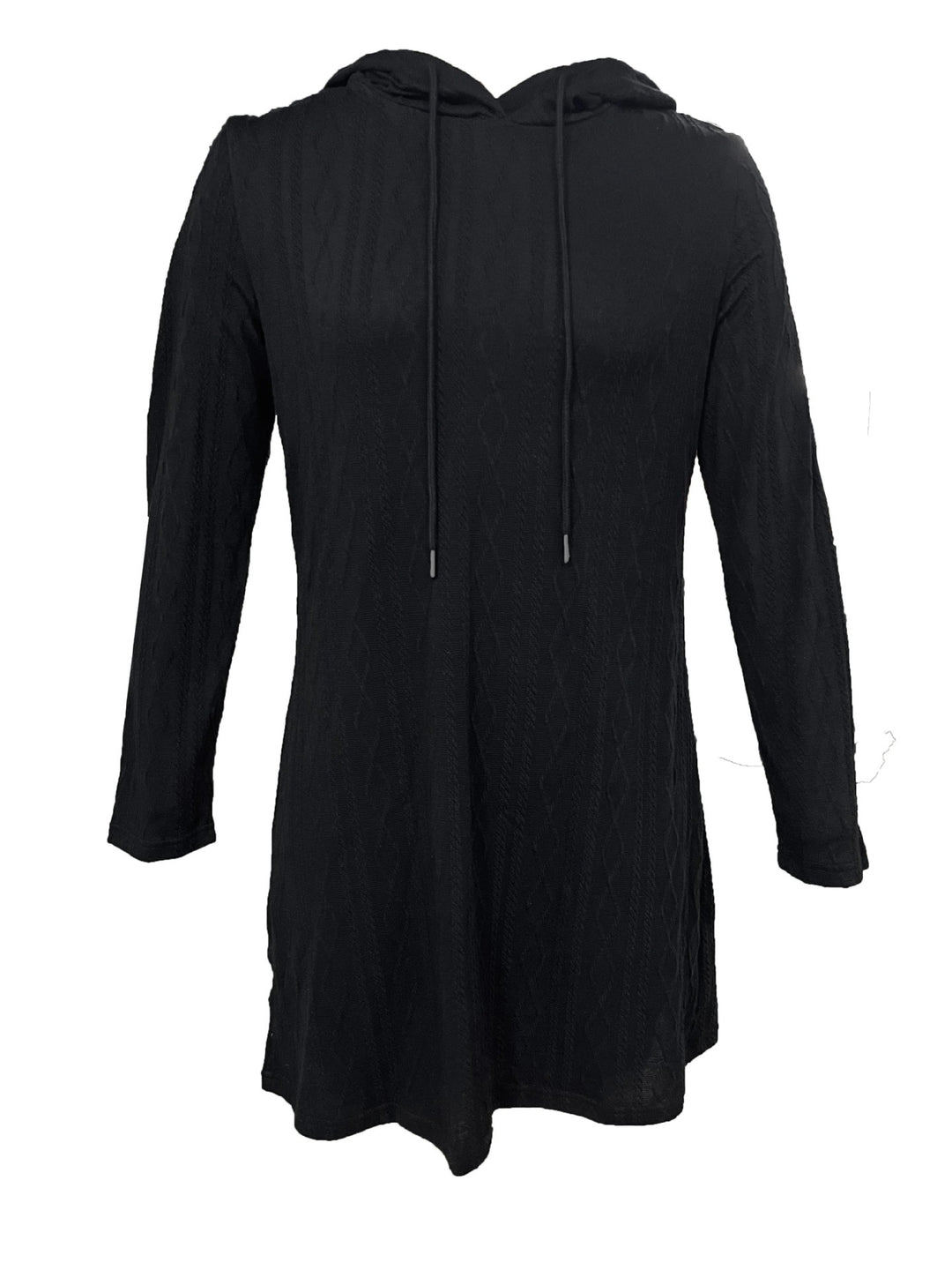 Damen Kapuzenkleid mit strukturiertem Strickmuster und lässigem Schnitt Heidi-Mode