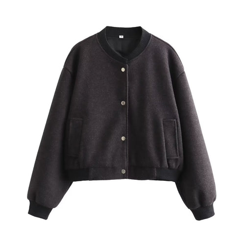 Damen lässige Collegejacke im minimalistischen Design Heidi-Mode