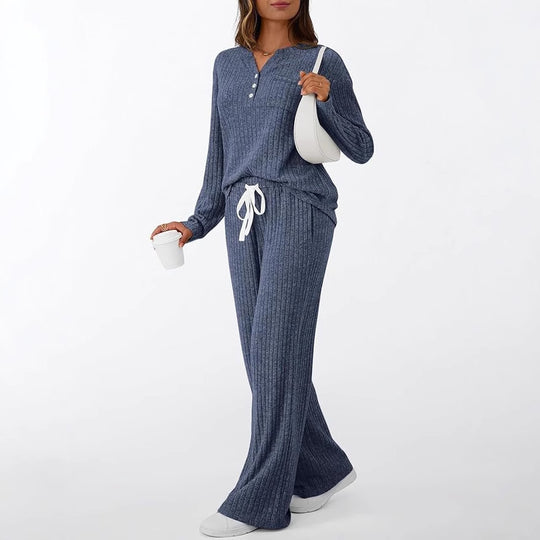 Damen Komfortabler Strickanzug mit lässigem Schnitt Heidi-Mode