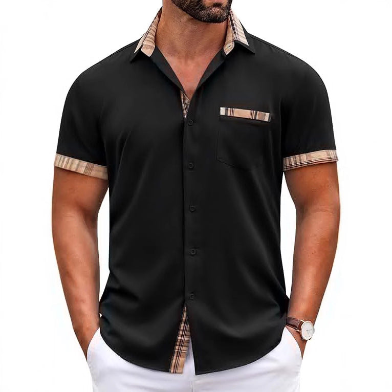 Herren Kurzarmhemd mit klassischem Karomuster und modernem Schnitt Heidi-Mode