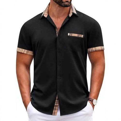 Herren Kurzarmhemd mit klassischem Karomuster und modernem Schnitt Heidi-Mode