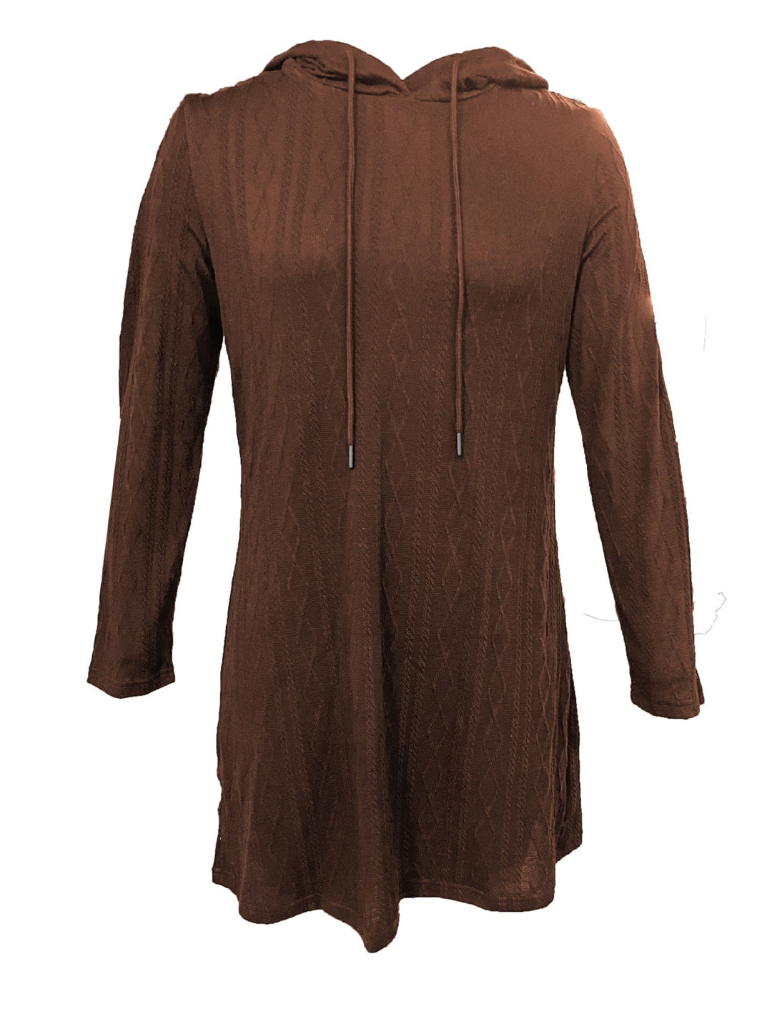 Damen Kapuzenkleid mit strukturiertem Strickmuster und lässigem Schnitt Heidi-Mode