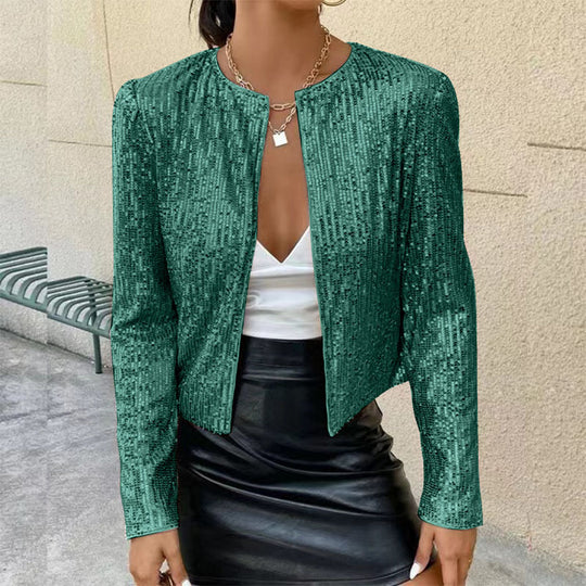 Damen Strickjacke mit Glitzereffekt – Heidi-Mode