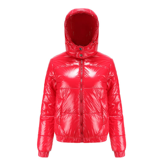 Damen glänzende Winterjacke Heidi-Mode