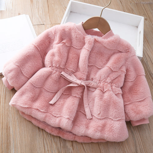 Damen kuschelige, gepolsterte Jacke mit Taillengürtel Heidi-Mode