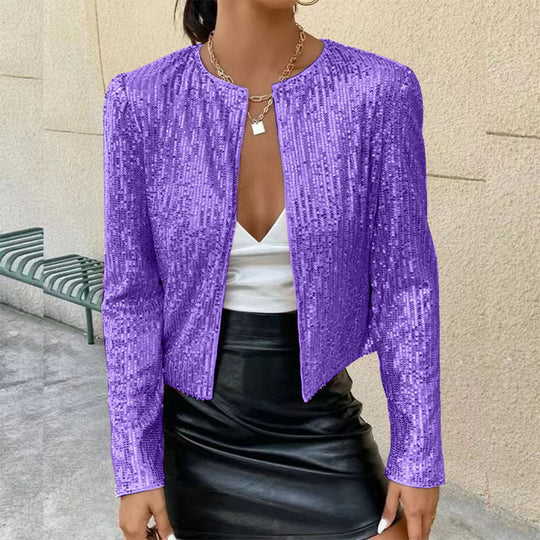 Damen Strickjacke mit Glitzereffekt – Heidi-Mode