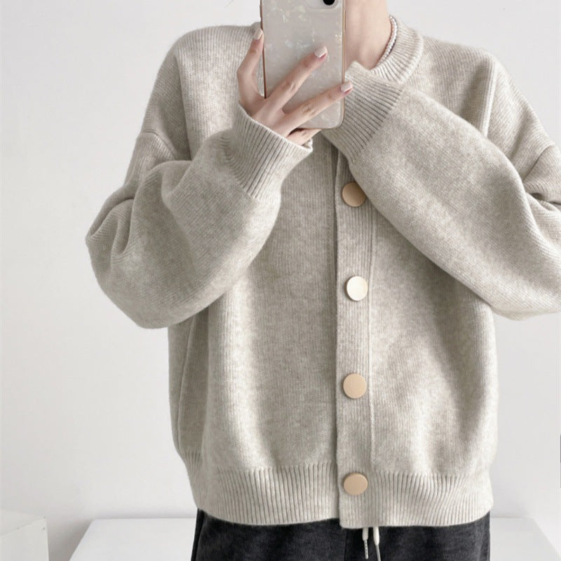 Damen Strickjacke mit komfortablem Schnitt und eleganten Knopfdetails Heidi-Mode