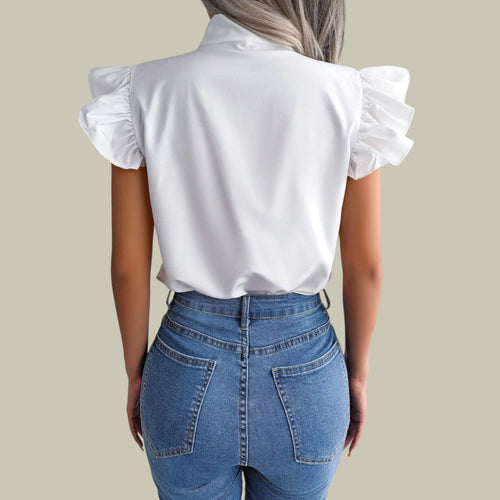 Heidi-Mode | Damen Ohne Ärmel Chiffon Bluse
