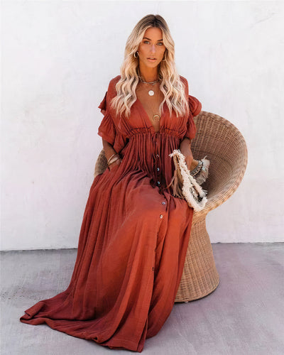 Heidi-Mode | Elegante Lange Strandkleid