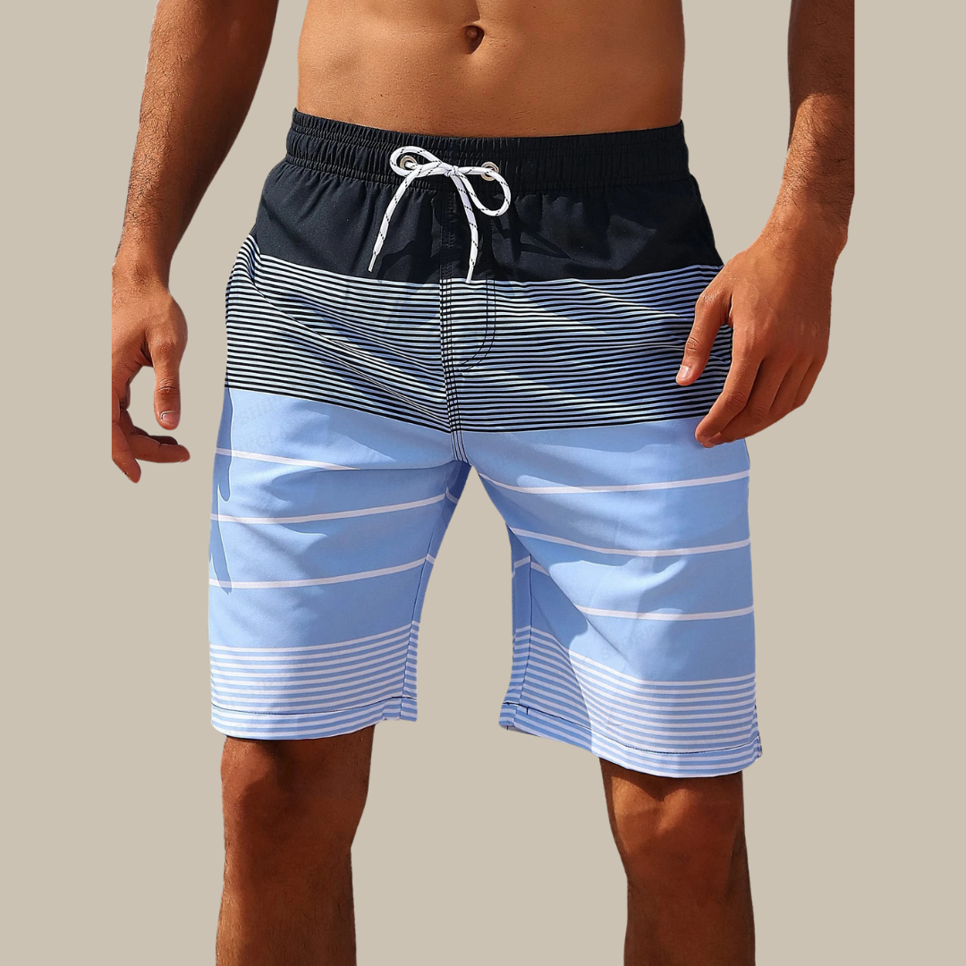 Heidi-Mode | Schnell Trocknende Colorblock Badehose mit Stretch