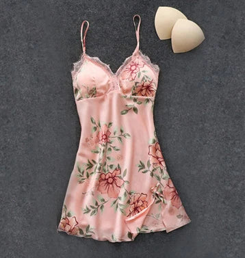 Luxuriöses Bettwäscheset aus Satin mit Blumenmuster