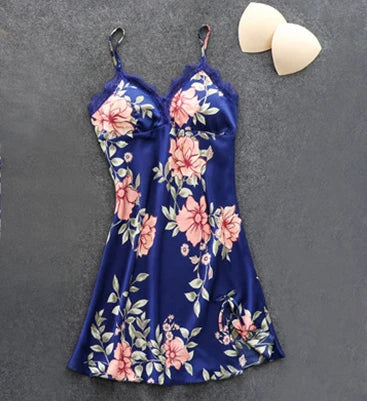 Luxuriöses Bettwäscheset aus Satin mit Blumenmuster