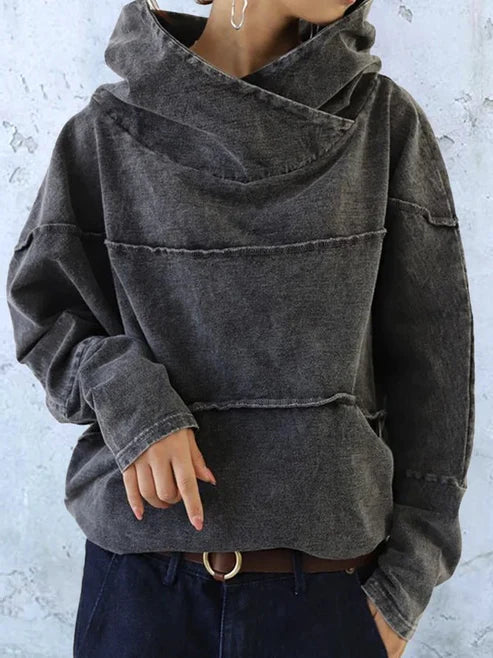 Heidi-Mode | Bequemer Denim-Hoodie für Damen