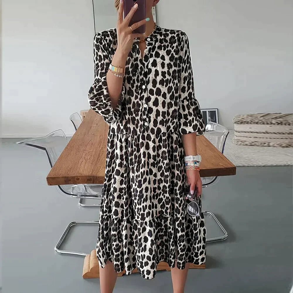 Heidi-Mode | Sommerkleid mit Pantherdruck