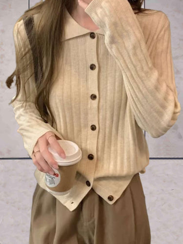 Heidi-Mode | Einfache Slim Fit Pullover mit Polokragen und Knopfverschluss
