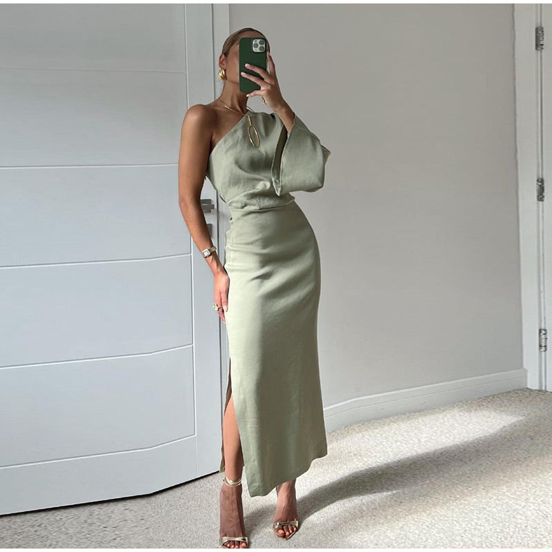Heidi-Mode | Schick Grünes Kleid für Frauen