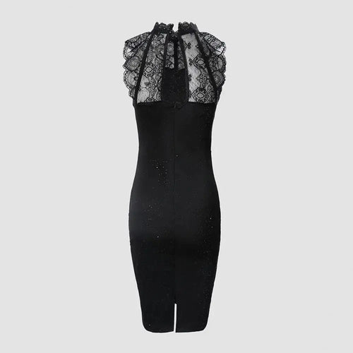 Heidi-Mode | Wundervolles Gala Fest Midi Kleid mit Glitzer