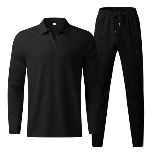 Heidi-Mode | Zip-Up Polo-Shirt und Slim-Fit Hose Set