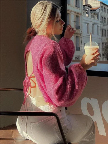 Heidi-Mode | Schicker Rückenfreier Pullover