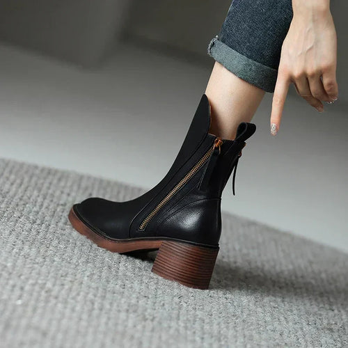 Heidi-Mode | Leder Stiefeletten