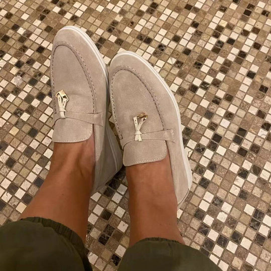 Heidi-Mode Loafers Damen-Loafer mit Schloss-Detail