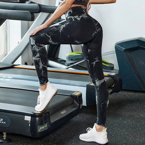 Heidi-Mode | Yogahose mit Marmorierung und Batikmuster