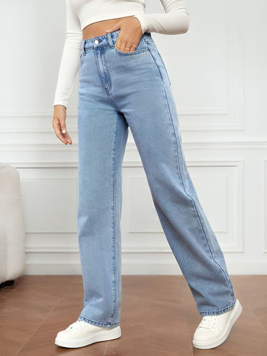 Heidi-Mode | Hochbundjeans Leichte Sommer Knöchellange Jeans