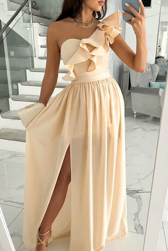 shoulder maxi jurk
