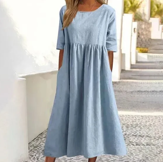 Lässiges lockeres Sommerkleid
