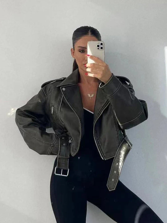 Heidi-Mode | Winter Damen jacke mit Gürtel