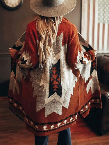 Heidi-Mode | Ethno Stil Strickjacke