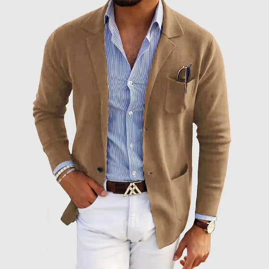 Heidi-Mode | Formeller Herrenblazer mit Reverskragen und Knopftaschen
