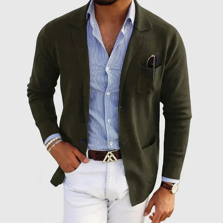 Heidi-Mode | Formeller Herrenblazer mit Reverskragen und Knopftaschen